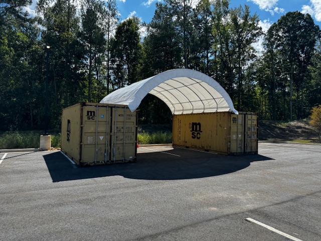 Container cover install