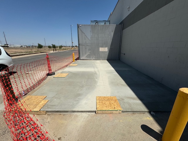 Concrete pad install