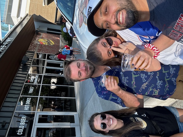 Brock team at a Braves game