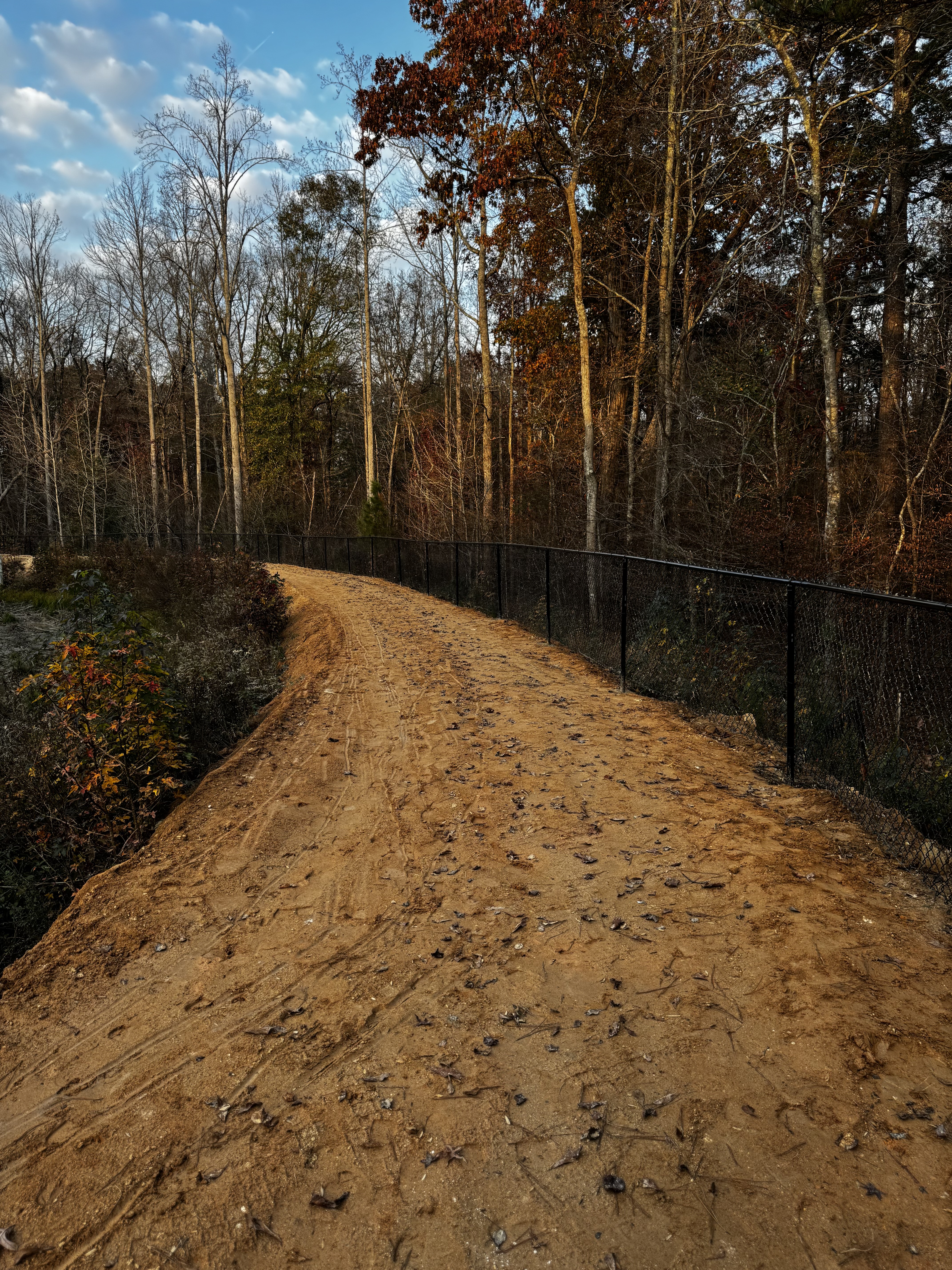 Black site fence installation