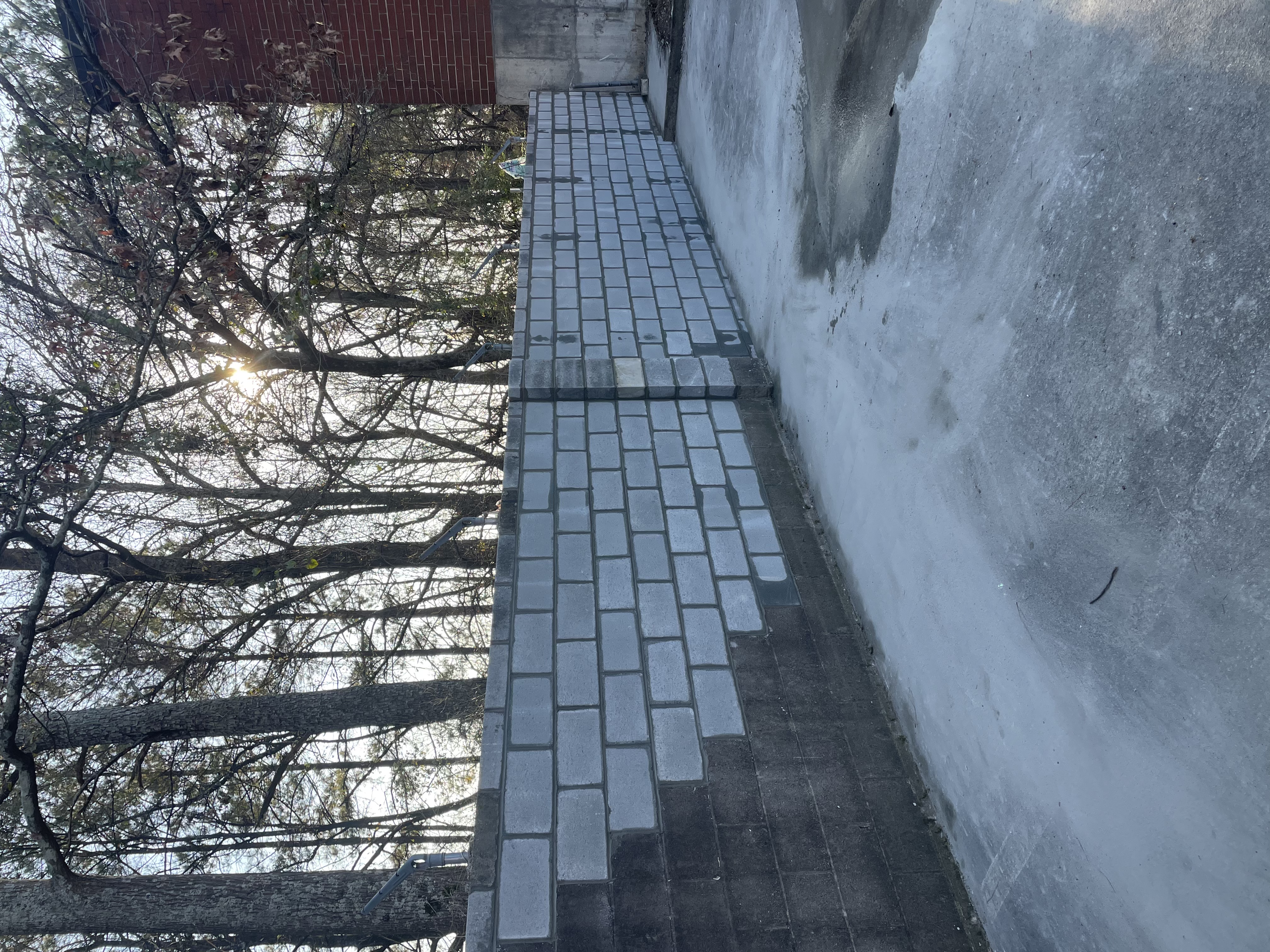 CMU block demising wall construction