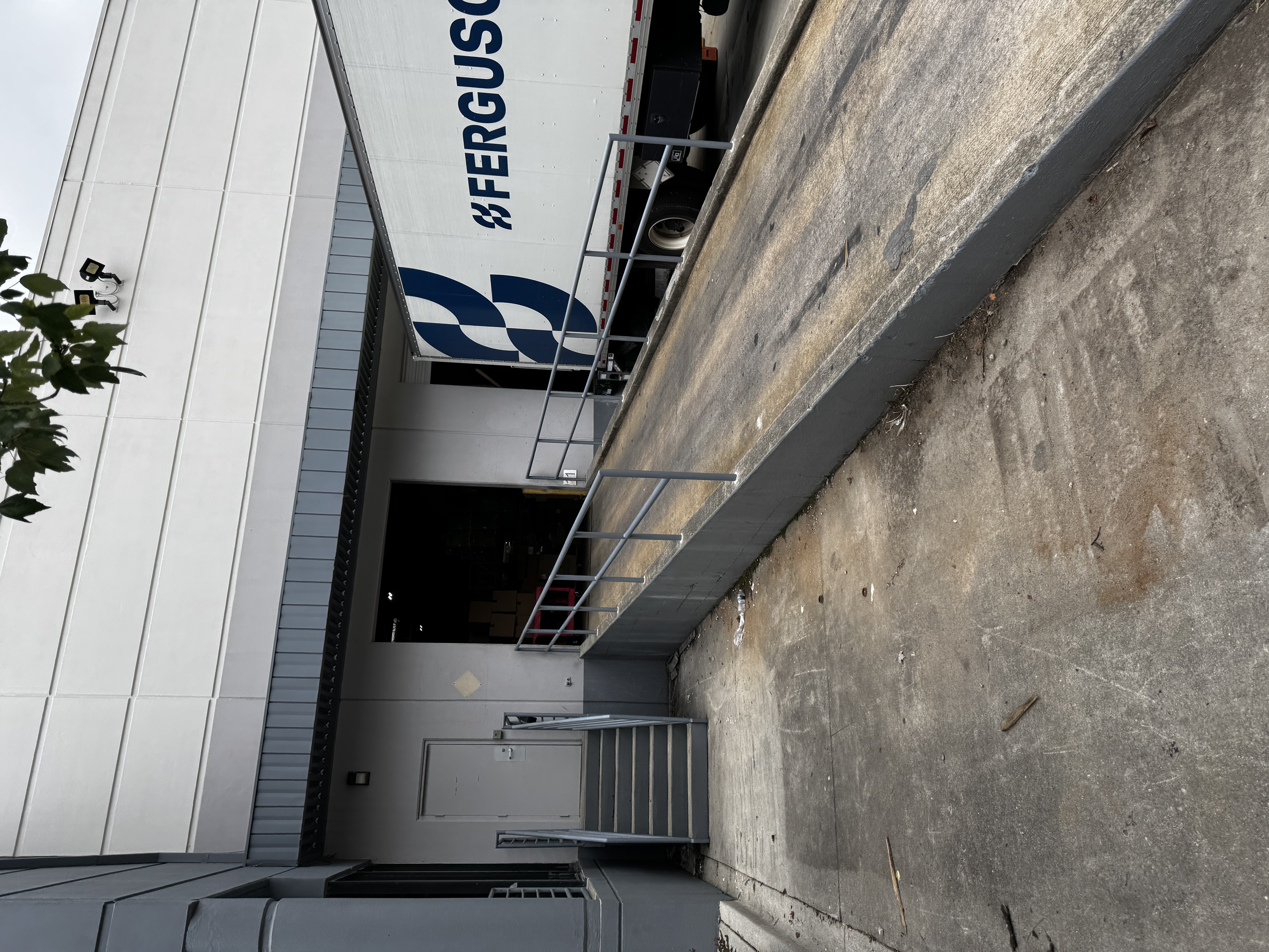 Steel ramp railing installation